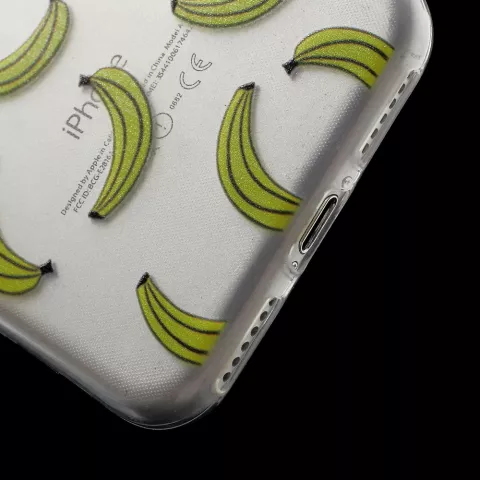 Coque banane transparente compatible avec iPhone 7 8 SE 2020 SE 2022, coque fruit&eacute;e