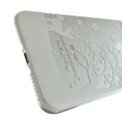 Coque en silicone blanc neige de No&euml;l compatible avec iPhone 7 Plus 8 Plus
