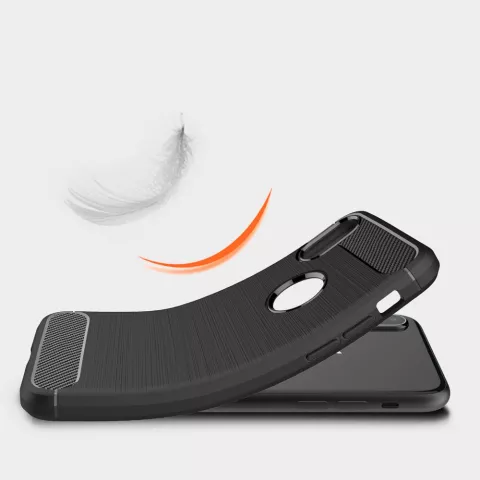 Coque Carbon Armor pour iPhone X XS protection TPU noire