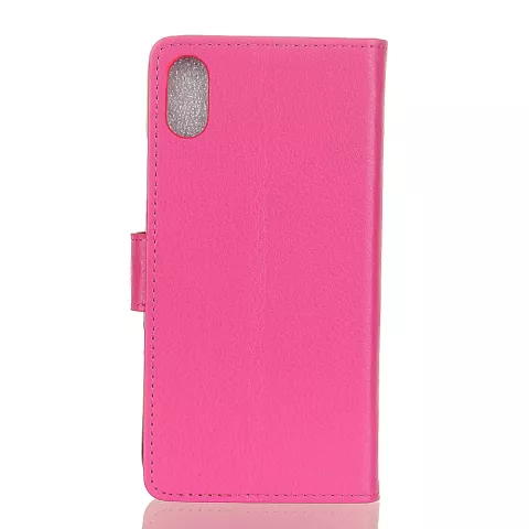 Portefeuille rose compatible avec iPhone X XS cover Bookcase portefeuille en cuir