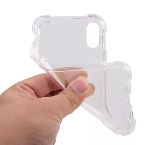 Coque robuste en TPU Protection transparente pour iPhone X XS