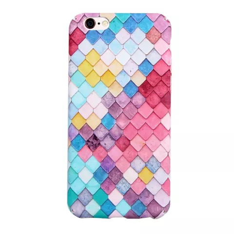 Coque rigide &agrave; &eacute;cailles color&eacute;es la coque compatible avec iPhone 6 6s
