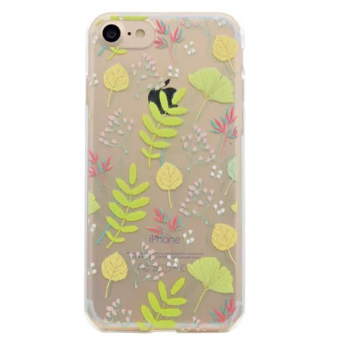 Feuille d&#039;automne transparente compatible avec iPhone 7 8 SE 2020 SE 2022, coque en TPU