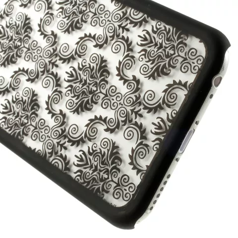 Coque Baroque Noire iPhone 6 6s Hard Case Fleur de Damas au Henn&eacute; Case