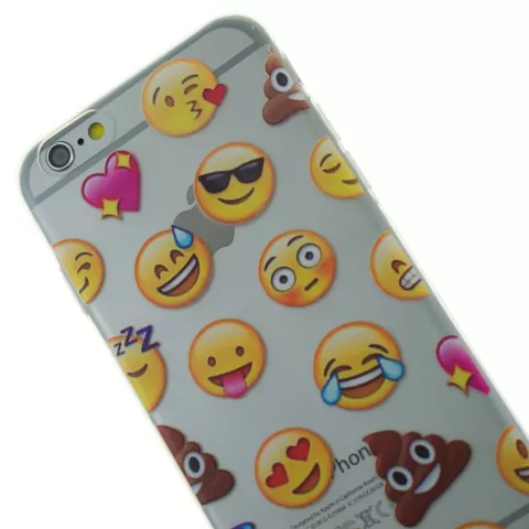 Emoji transparent compatible avec iPhone 6 Plus 6s Plus coque coque smiley