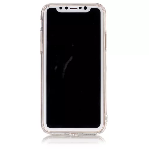Coque en marbre rose compatible avec iPhone X XS, coque violette en TPU marbre