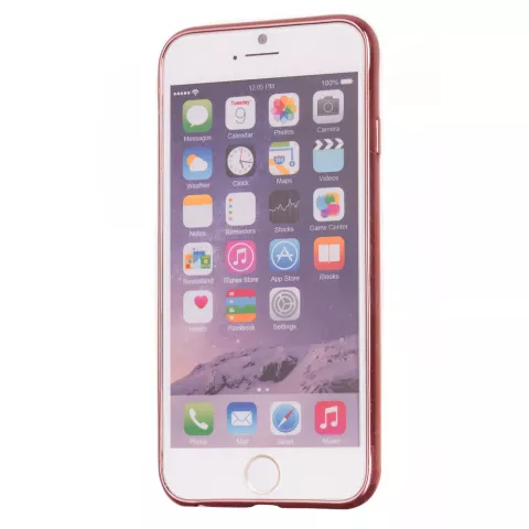 Coque en TPU rose fleurs papillons compatible avec iPhone 6 6s