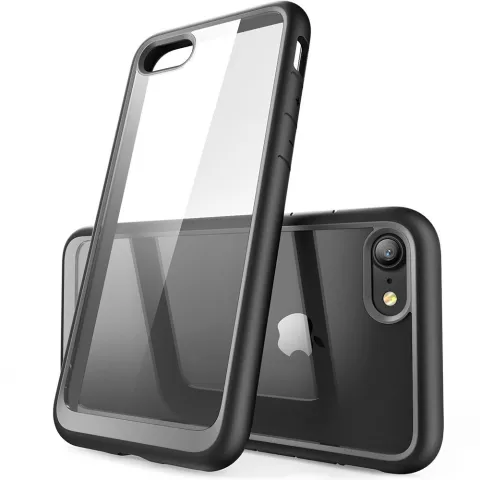 Housse de protection robuste transparente noire la coque compatible avec iPhone 7 8 SE 2020 SE 2022
