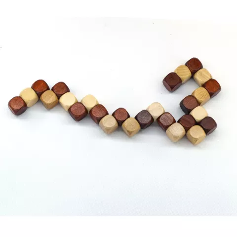 Puzzle cube en bois, puzzle de r&eacute;flexion