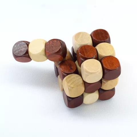 Puzzle cube Puzzle en bois cube de r&eacute;flexion
