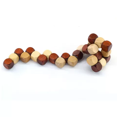 Puzzle cube en bois, puzzle de r&eacute;flexion