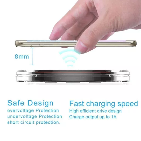 Chargeur sans fil universel transparent sans fil Qi chargeur chargeur sans fil