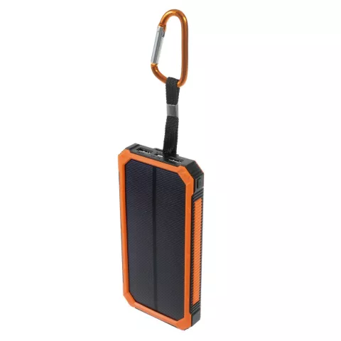 Batterie solaire d&#039;ext&eacute;rieur rechargeable orange noir Powerbank 10000 mAh
