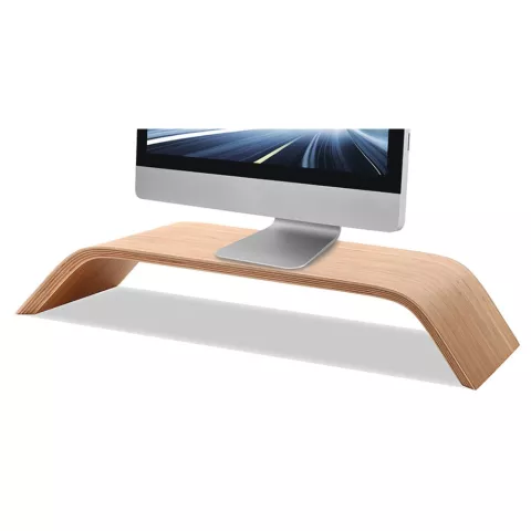 SAMDI Design support de moniteur en bois de bambou support d&#039;&eacute;cran standard compatible avec iMac