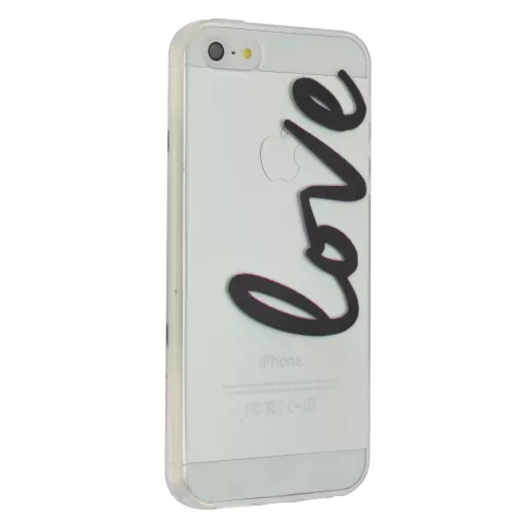 Coque TPU transparente iPhone 5 5s SE 2016 Love Cover