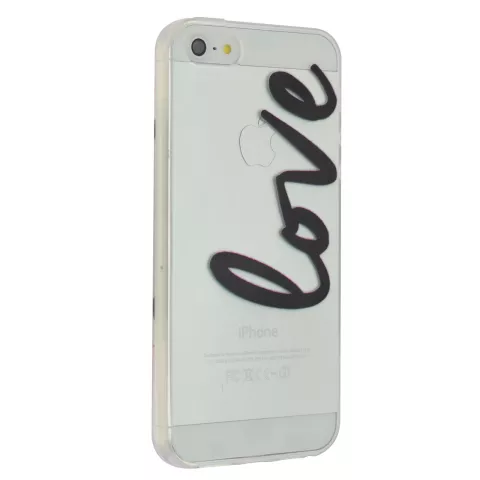 Coque transparente en TPU compatible avec iPhone 5 5s SE 2016 love cover