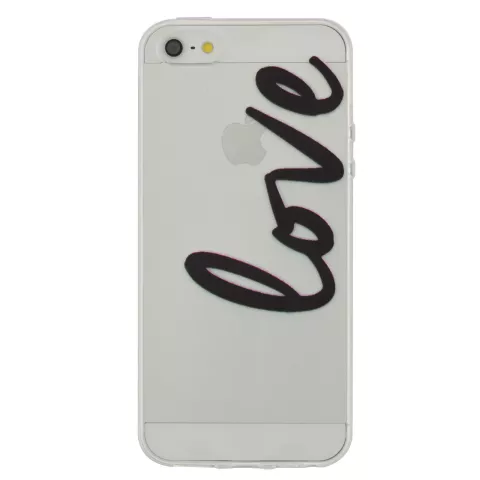 Coque transparente en TPU compatible avec iPhone 5 5s SE 2016 love cover