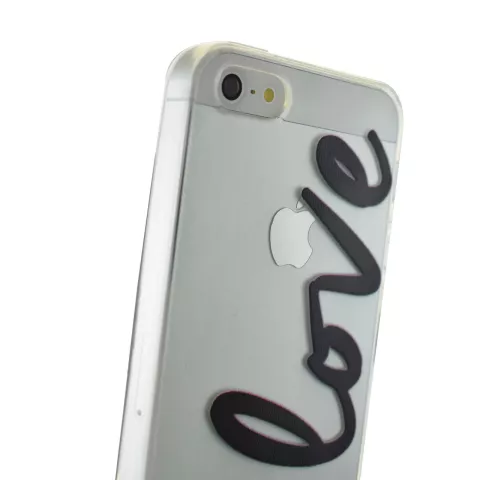 Coque transparente en TPU compatible avec iPhone 5 5s SE 2016 love cover