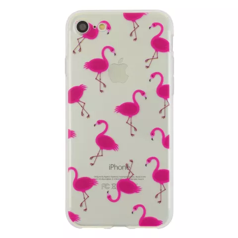 Coque transparente en TPU flamant rose, compatible avec iPhone 7 8 SE 2020 SE 2022