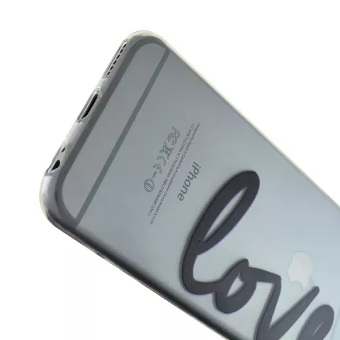 Coque transparente en TPU compatible avec iPhone 6 6s love cover