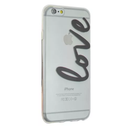 Coque transparente en TPU compatible avec iPhone 6 6s love cover