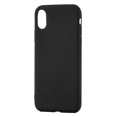 Coque en TPU noir mat compatible avec iPhone X XS