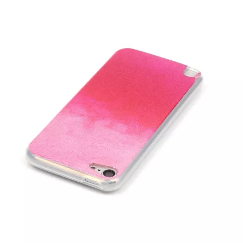 &Eacute;tui &agrave; paillettes rose ombr&eacute; compatible avec iPod Touch 5 6 7 &eacute;tui en TPU