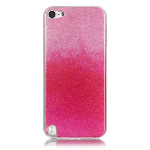 &Eacute;tui &agrave; paillettes rose ombr&eacute; compatible avec iPod Touch 5 6 7 &eacute;tui en TPU