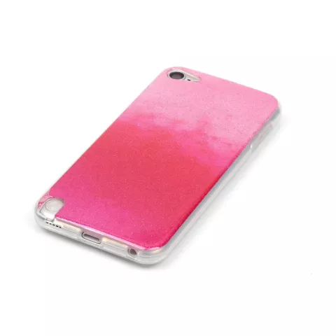 &Eacute;tui &agrave; paillettes rose ombr&eacute; compatible avec iPod Touch 5 6 7 &eacute;tui en TPU