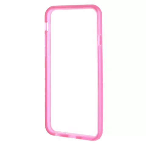 Coque bumper transparente rose compatible avec iPhone 6 6s