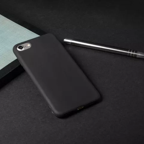 Housse de protection en TPU noir mat compatible avec iPhone 7 8 SE 2020 SE 2022