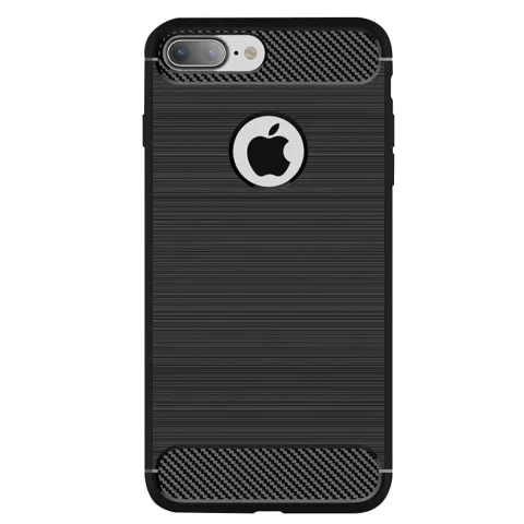 Black Carbon Armor compatible avec la coque en TPU compatible avec iPhone 7 Plus 8 Plus