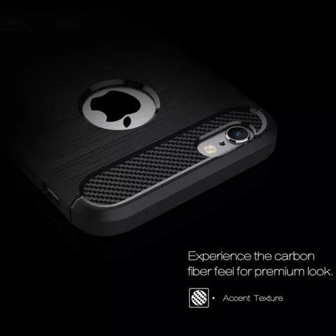 Black Carbon Armor compatible avec la coque en TPU compatible avec iPhone 6 Plus 6s Plus