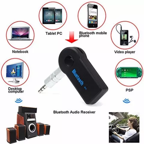 R&eacute;cepteur de musique mains libres Bluetooth sans fil AUX, kit de voiture mains libres, r&eacute;cepteur audio