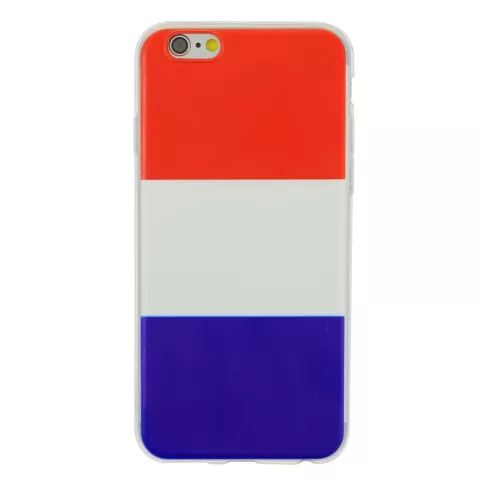 Coque en TPU drapeau n&eacute;erlandais rouge blanc bleu compatible avec iPhone 6 6s
