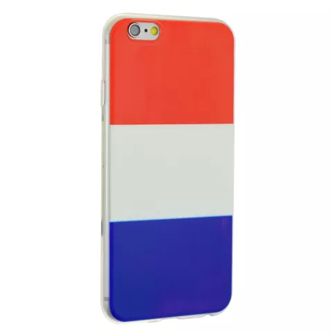 Coque en TPU drapeau n&eacute;erlandais rouge blanc bleu compatible avec iPhone 6 6s