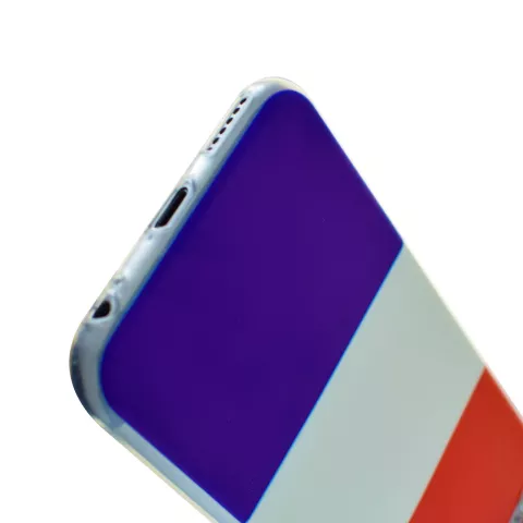 Coque en TPU drapeau n&eacute;erlandais rouge blanc bleu compatible avec iPhone 6 6s