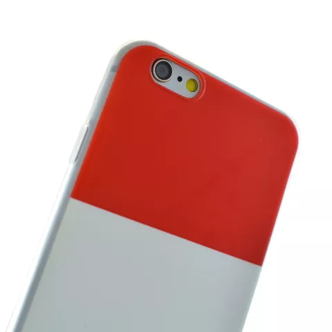 Coque iPhone 6 6s en TPU pour drapeau hollandais rouge blanc bleu