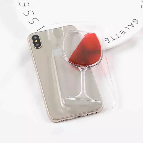 Coque rigide transparente &agrave; vin la coque compatible avec iPhone X XS