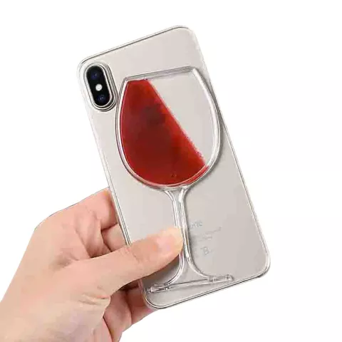 Coque rigide transparente &agrave; vin la coque compatible avec iPhone X XS