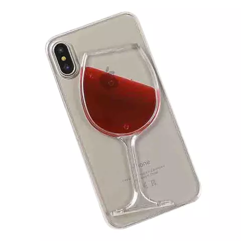 Coque rigide transparente &agrave; vin la coque compatible avec iPhone X XS