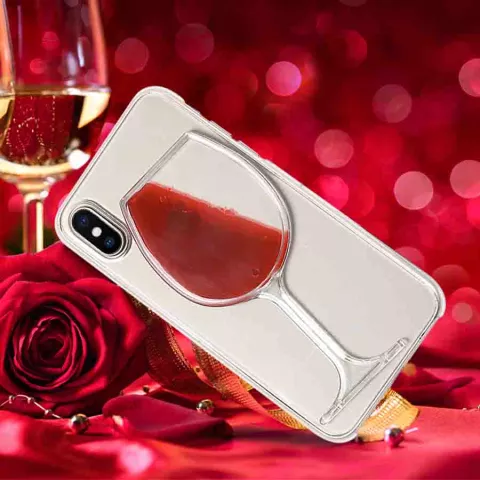 Coque rigide transparente &agrave; vin la coque compatible avec iPhone X XS
