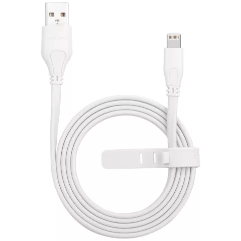 MOMAX MFi Lightning Cable 1 m&egrave;tre - C&acirc;ble de charge blanc