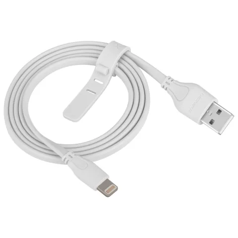 MOMAX MFi Lightning Cable 1 m&egrave;tre - C&acirc;ble de charge blanc
