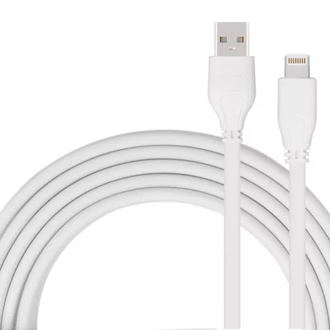 MOMAX MFi Lightning Cable 1 m&egrave;tre - C&acirc;ble de charge blanc