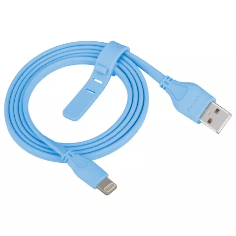 MOMAX MFi Lightning Cable 1 m&egrave;tre - C&acirc;ble de charge bleu