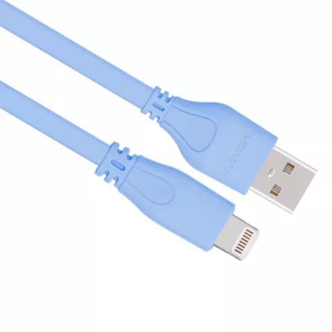MOMAX MFi Lightning Cable 1 m&egrave;tre - C&acirc;ble de charge bleu