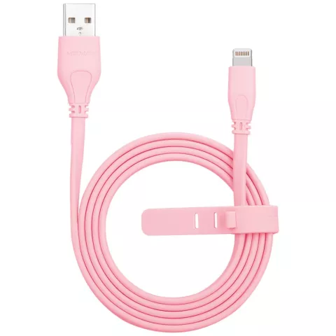 C&acirc;ble USB MOMAX MFi Lightning 1 m&egrave;tre - C&acirc;ble de chargement rose