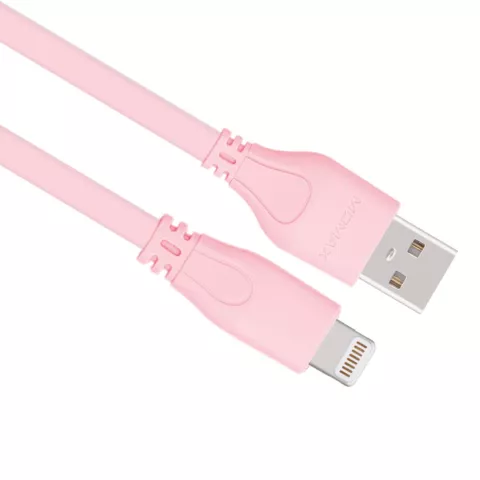C&acirc;ble USB MOMAX MFi Lightning 1 m&egrave;tre - C&acirc;ble de chargement rose
