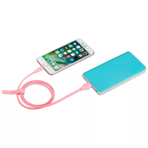 C&acirc;ble USB MOMAX MFi Lightning 1 m&egrave;tre - C&acirc;ble de chargement rose
